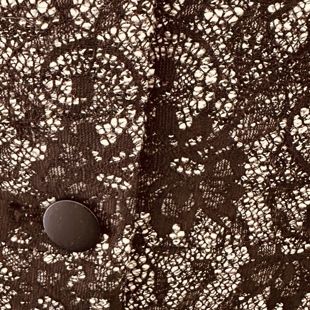 Banana Republic Black and Cream Lace Detail